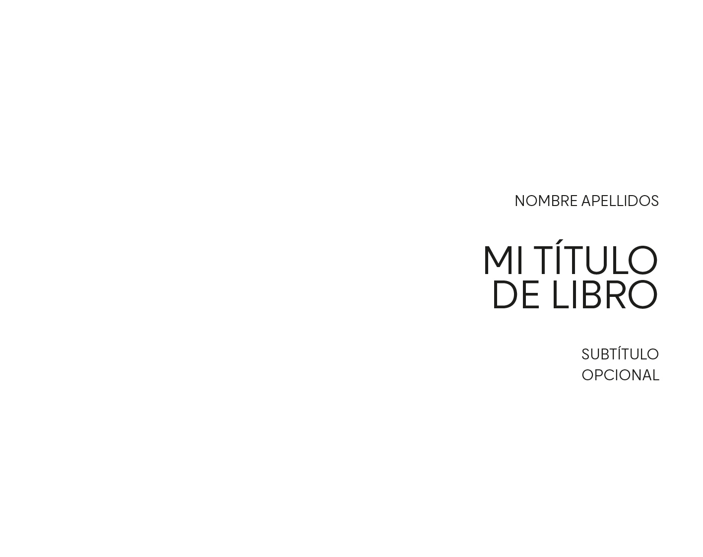 Ejemplo de guía de diseño de portada variante minimalista moderna