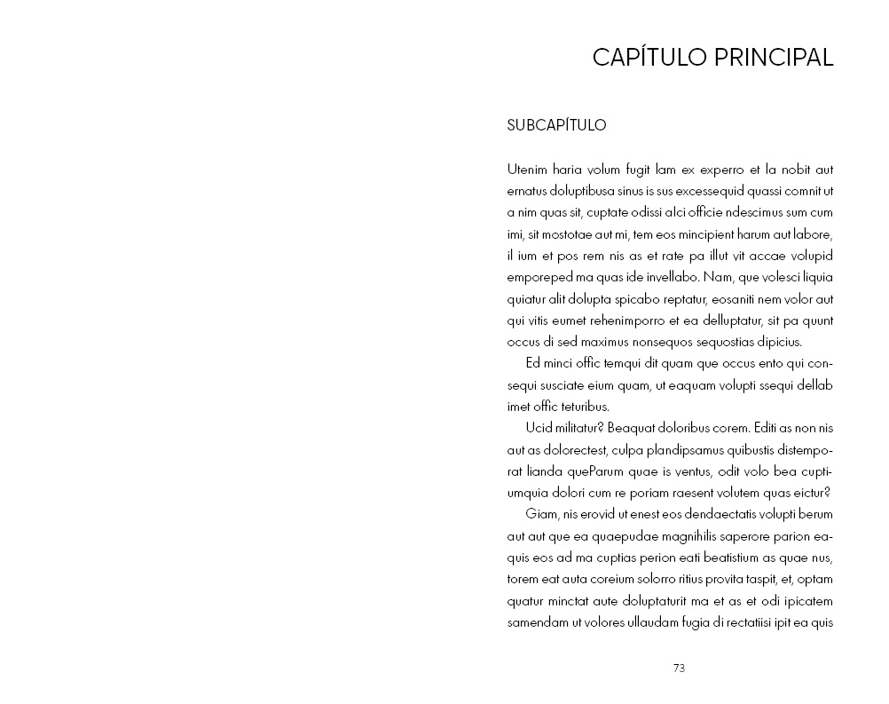 Ejemplo de capítulo guía de estilo variante minimalista moderna