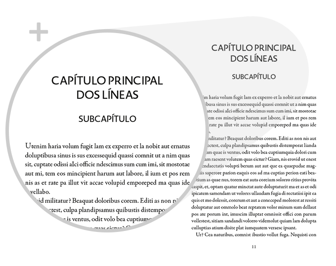 Ejemplo de capítulo numerado ficción de diseño variante universal moderna